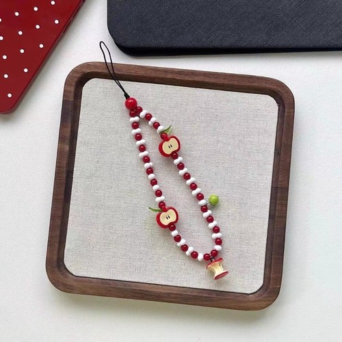 Cute Kawaii Phone Strap Lanyard White Red Mobile Phone Strap  Gift - Zdjęcie 4 z 6