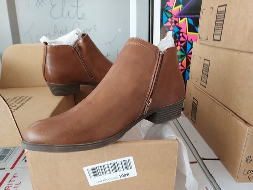 Sugar TRUFFLE Women’s Boots BROWN Smooth 2 Zip Size 10 M Ankle Bootie ☆#00Q - Picture 17 of 17