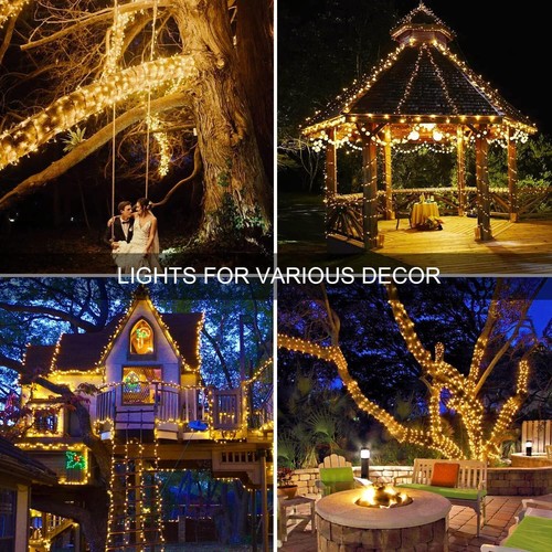 2 Pack 22M Solar Fairy String Lights 200LED Outdoor Xmas Garden Party Patio Yard - Picture 12 of 15