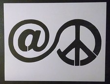  At Peace Sign 8.5" x 11" Custom Stencil FAST FREE SHIPPING