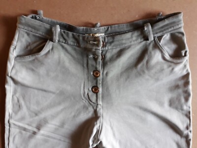 Damen Jogginghose mit niedrigem Pferd aus Baumwolle mit Grüntönen Gr. 44