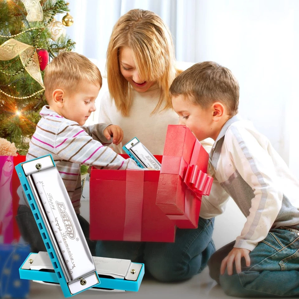 EASTTOP 2-Pack Diatonic Harmonica Set C 10 Hole Blues Harp Mouth Organ Lot Gift - Image 4 of 4