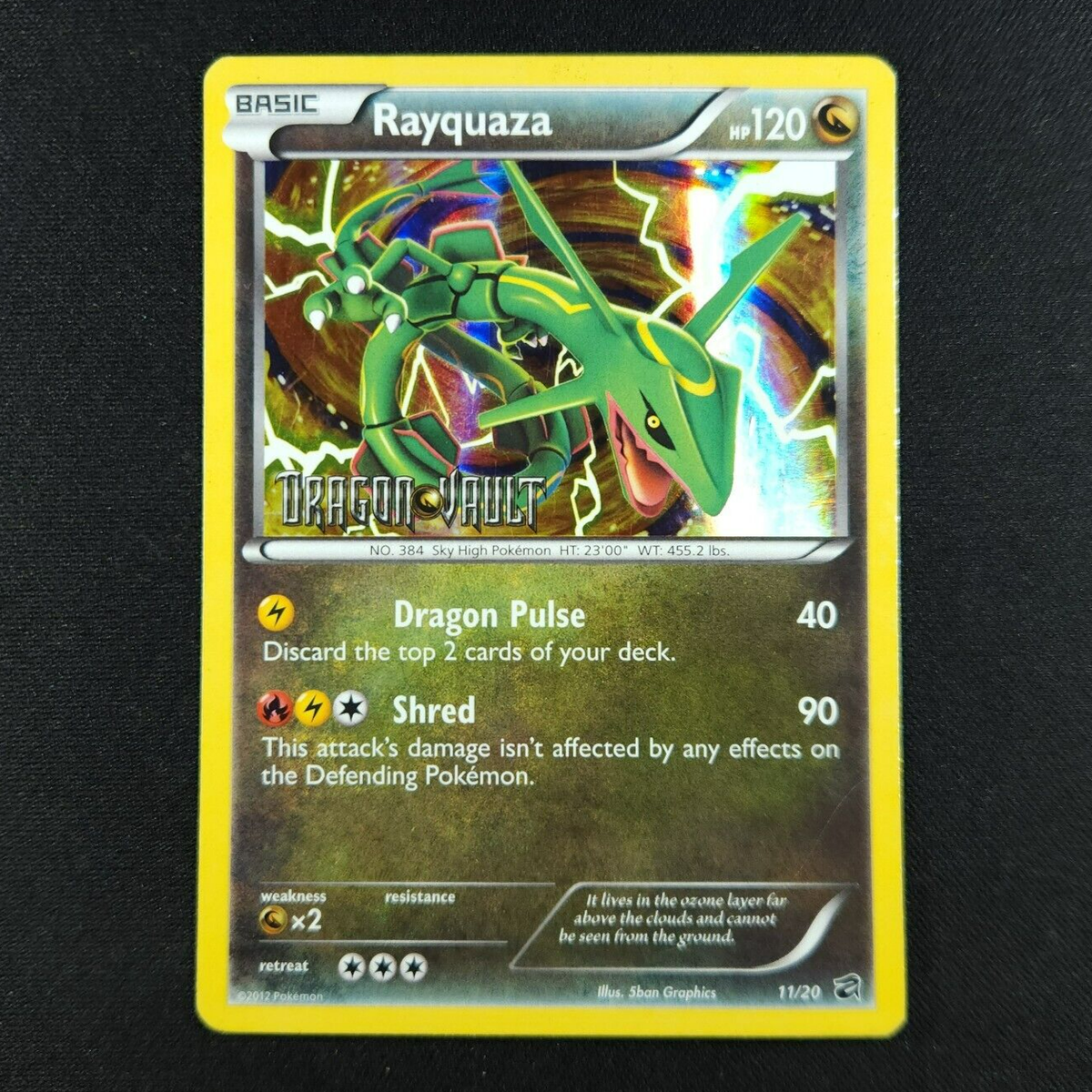 Pokémon card Pokemon - Rayquaza V 100/159 - Ultra Rare Card - Crown