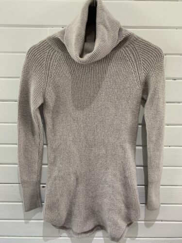 Wilfred Free Beige Turtle Neck  %100 Wool Pullover Sweater Women XS *read* - Picture 1 of 8