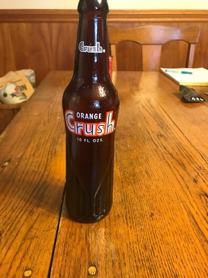 Vintage Brown Orange Crush 10 Oz Soda Bottle Ebay