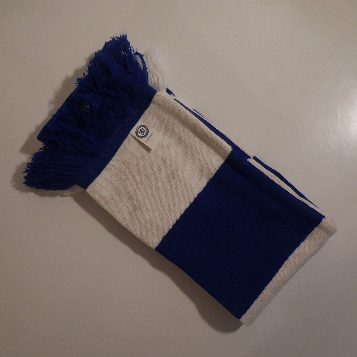 Écharpe Supporter Chelsea FC – Officielle – Blanc Et Bleu – Produit UK – N4607