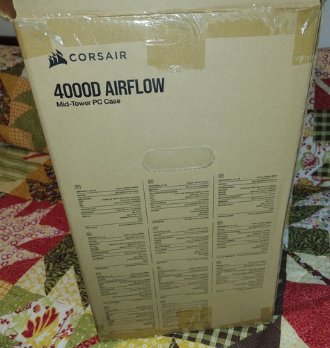 Original Shipping Box, Bag, Packing Foam for Black Corsair 4000D Airflow PC Case - Afbeelding 16 van 18