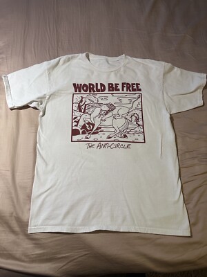 World Be Free The Anti Circle T-Shirt Large Limited Print Rare 2016