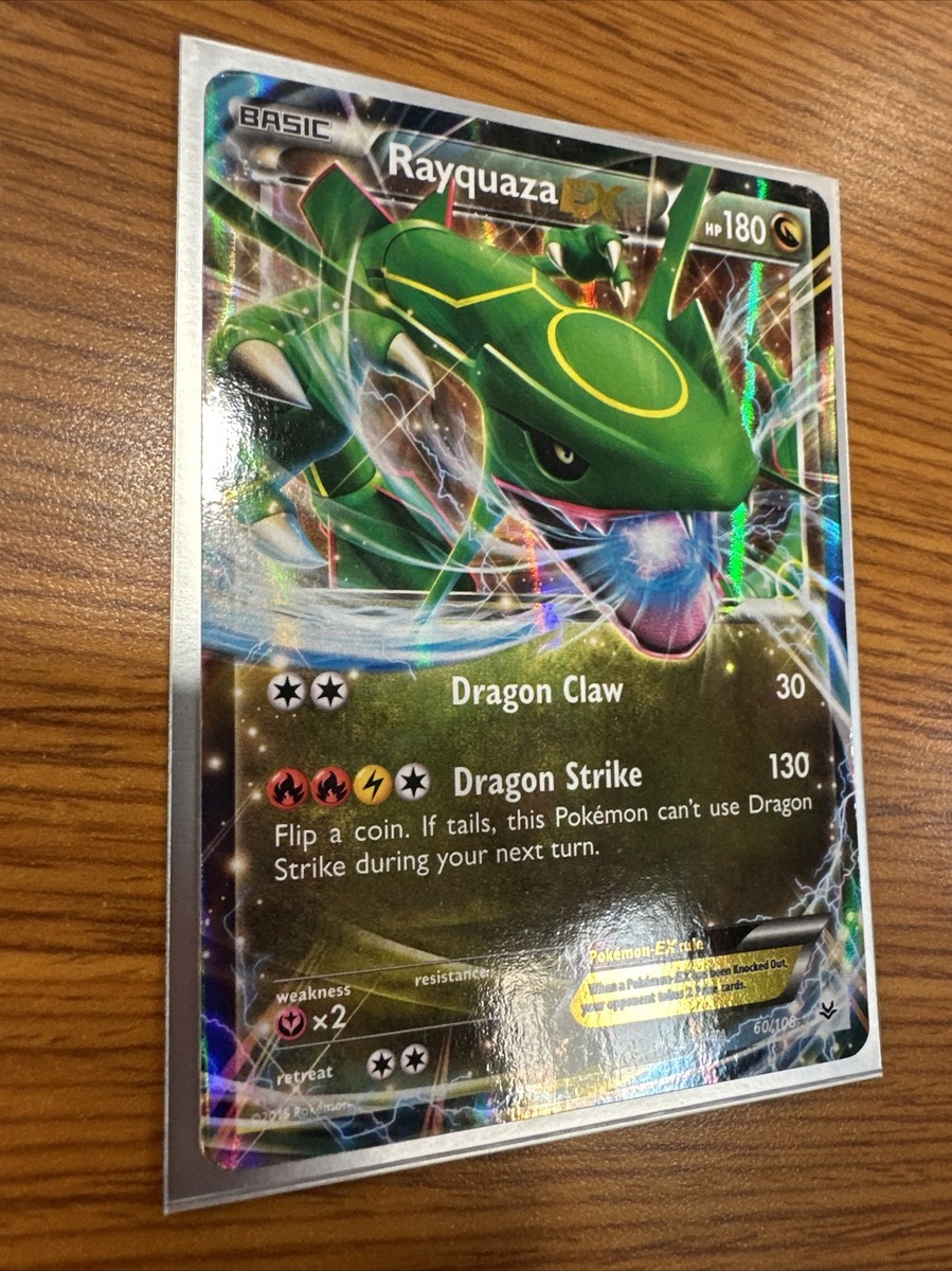 Pokémon TCG Rayquaza-EX Roaring Skies 60/108 Holo 1st Edition Holo