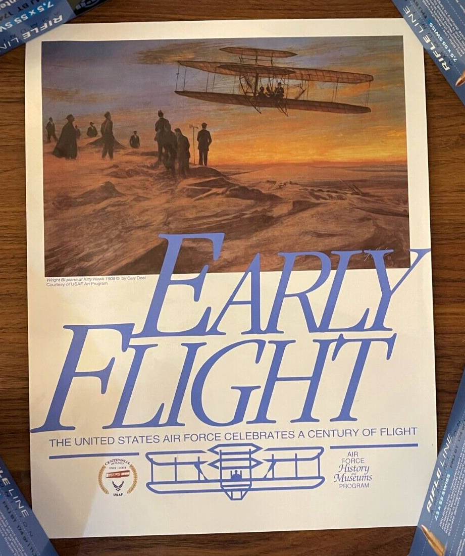 United States Air Force 100 Years Wright Flyer Art Poster Print Rare ...