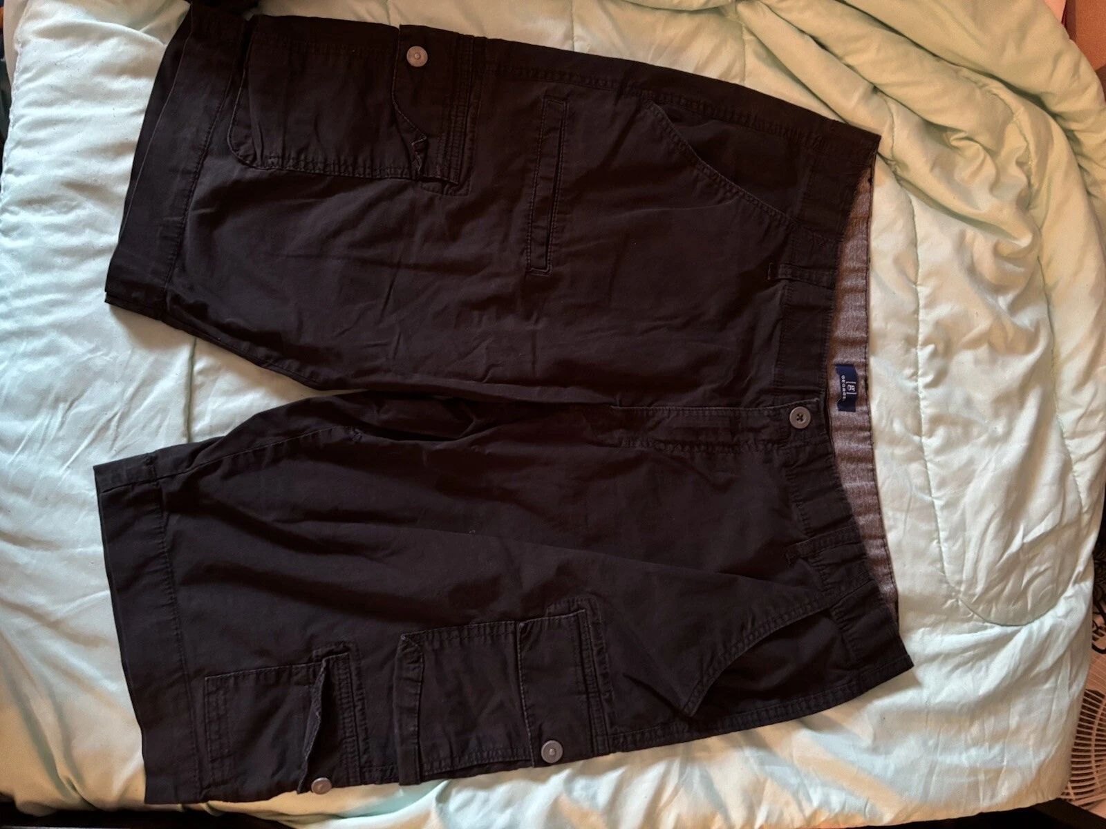 George Shorts Mens 40 Black Cargo Cotton Blend Outdoor Casual