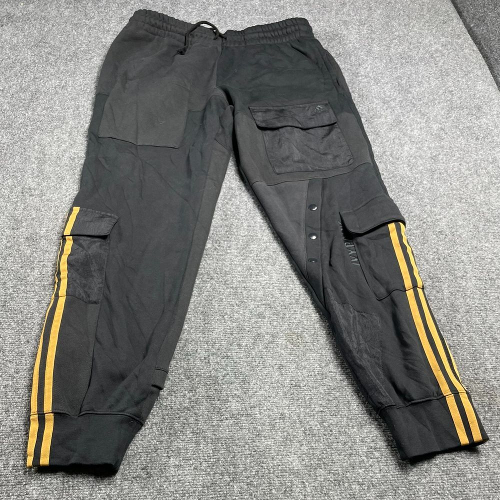 Adidas IVY Park Unisex Black Cargo Pant H38828 Machine Wash Ribbed