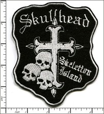 15 Pcs Embroidered Iron on patch Skullhead Badge 4"x4.92" AP021mL