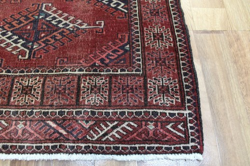 ANTIQUE HANDMADE PERSIAN ORIENTAL WOOL RUG, CIRCA 1920. - Picture 3 of 11