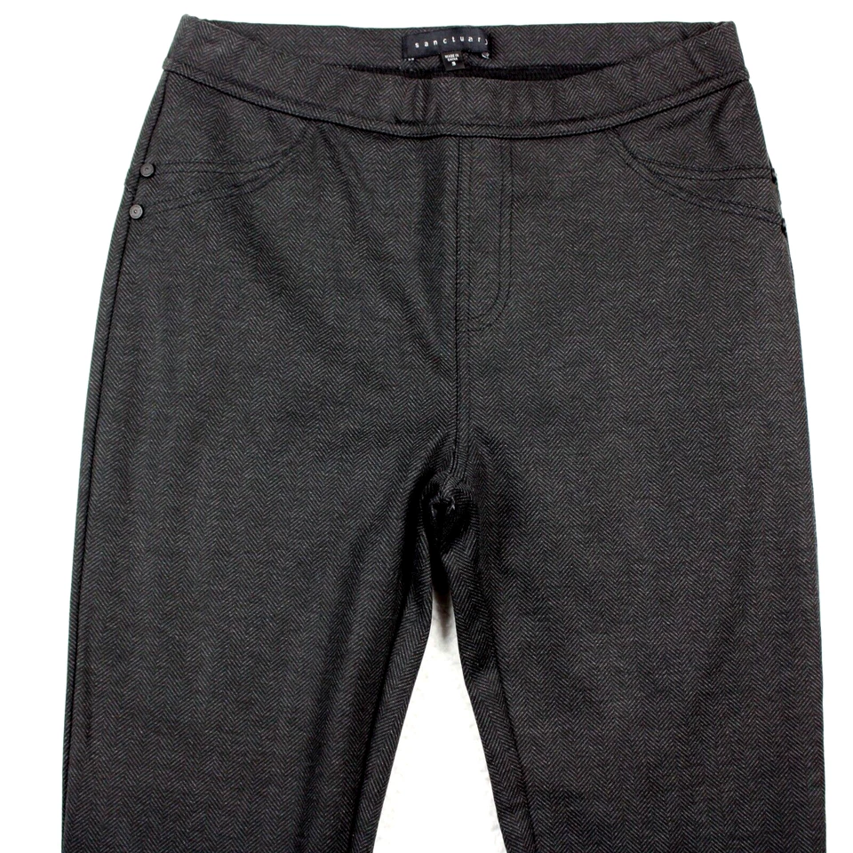 Leggings elásticos Sanctuary Ponte para mujer talla pequeña espiga gris oscuro Foto 2 de 4