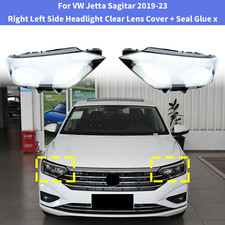 Cubierta de lente transparente para faros laterales izquierdo derecho VW Jetta Sagitar 19-23 + pegamento