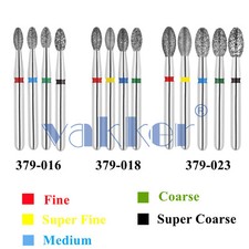 10pc Vakker Dental FG Football Egg Shape Diamond Burs for High Speed Handpiece