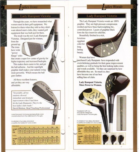 g4 Irons NOS 1990's Slotline LADY RAMPANT VICTORIA 3-PW Graphite Shaft RH PETITE - Picture 17 of 24