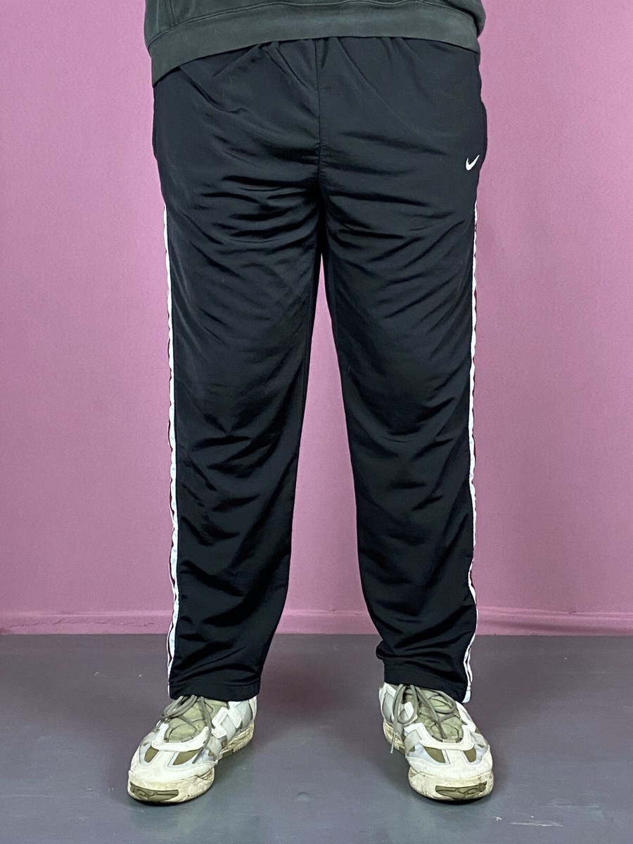 90s Nike Side Snap Pants Vintage Men's Track Pants - XL Black