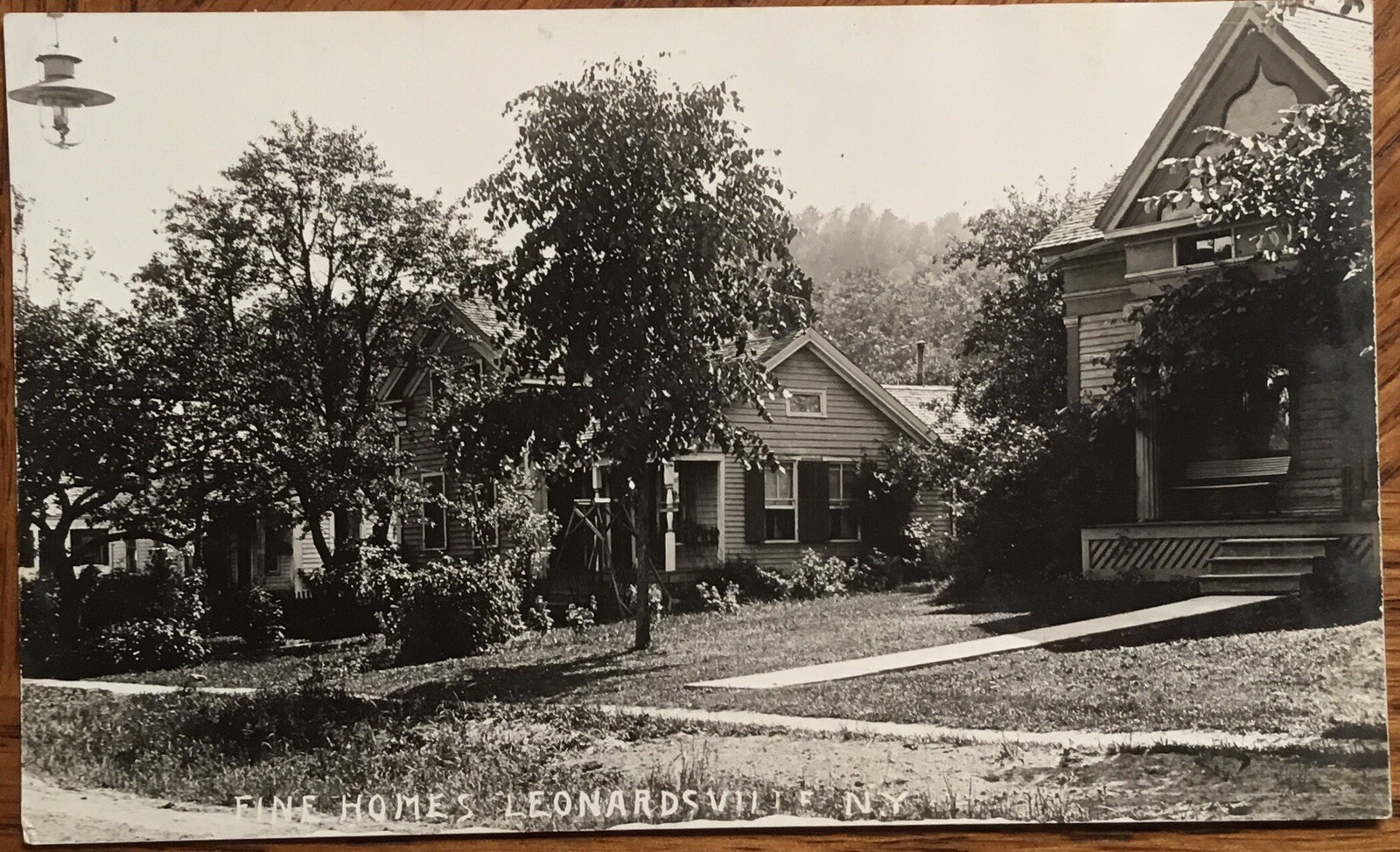 Real Photo Postcard Leonardsville, New York Fine Homes (Beach Photo) eBay