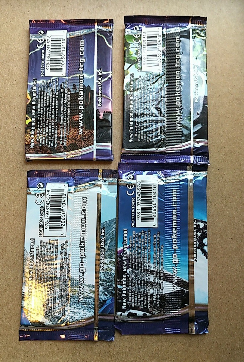 4 Pokemon Diamond And Pearl Base Booster Sealed Pack - All 4