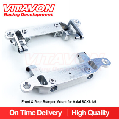 VITAVON CNC Alu7075 Front & Rear Bumper Mount for Axial SCX6 Trail Honcho1/6 Sil