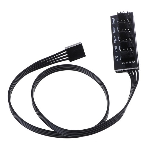 1 To 5 4-Pin PWM CPU Fan HUB Cooling Splitter Adapter Braided Power Cabl*d* - Picture 5 of 9