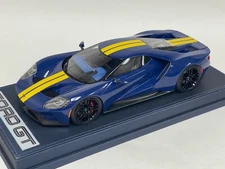 1/18 Top Speed Ford GT 2014  Sunoco Blue with Yellow Stripe TS0305 Leather AB122