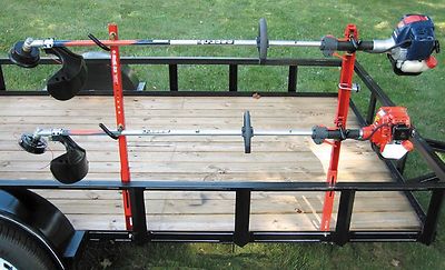 JUNGLE JIM'S 2 TRIMMER TRAILER RACK SYSTEM HOLD 2 TRIMMERS 2TR