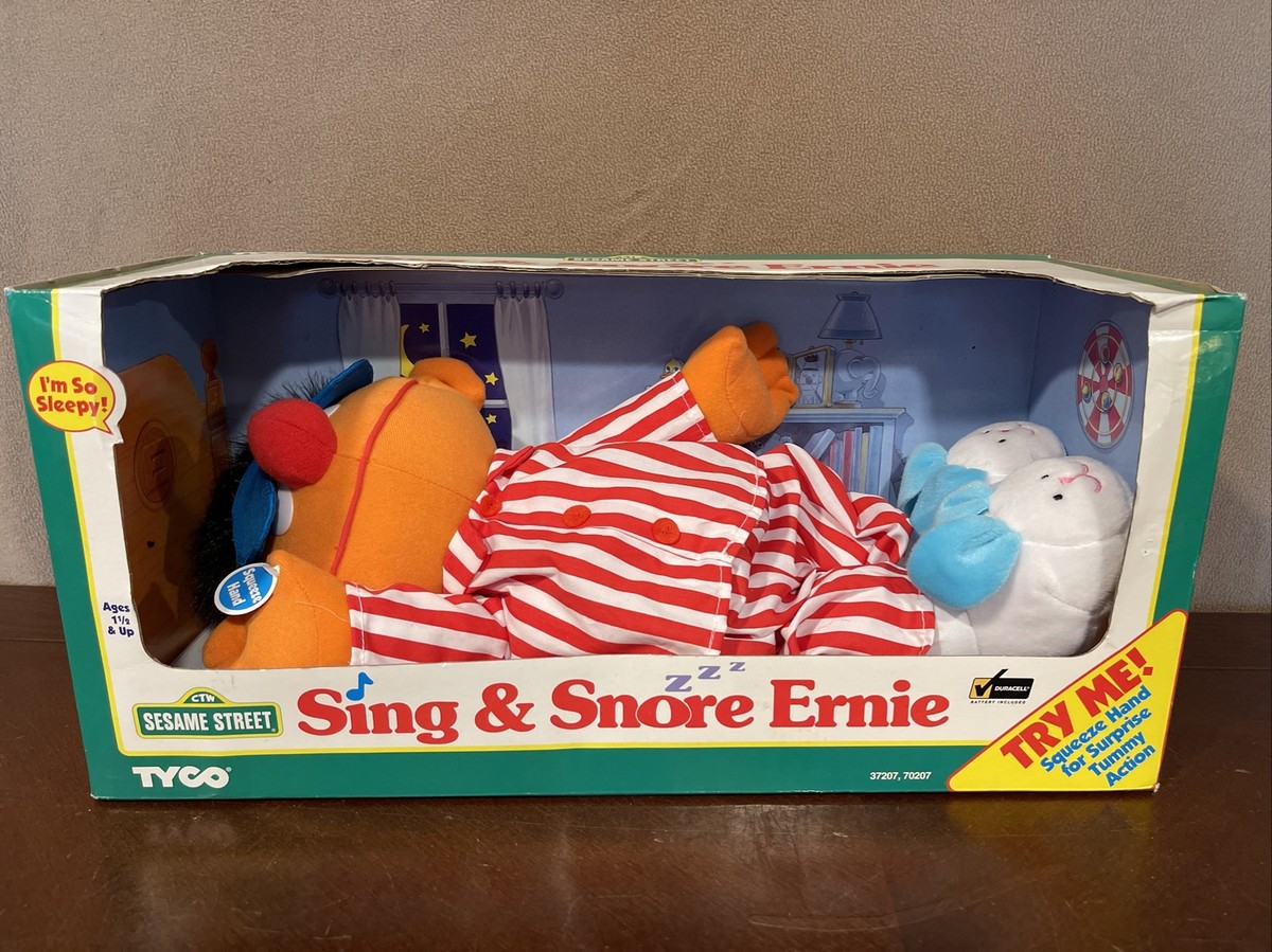 New Vintage 1996 Tyco Sesame Street Sleep And Snore Ernie Talking