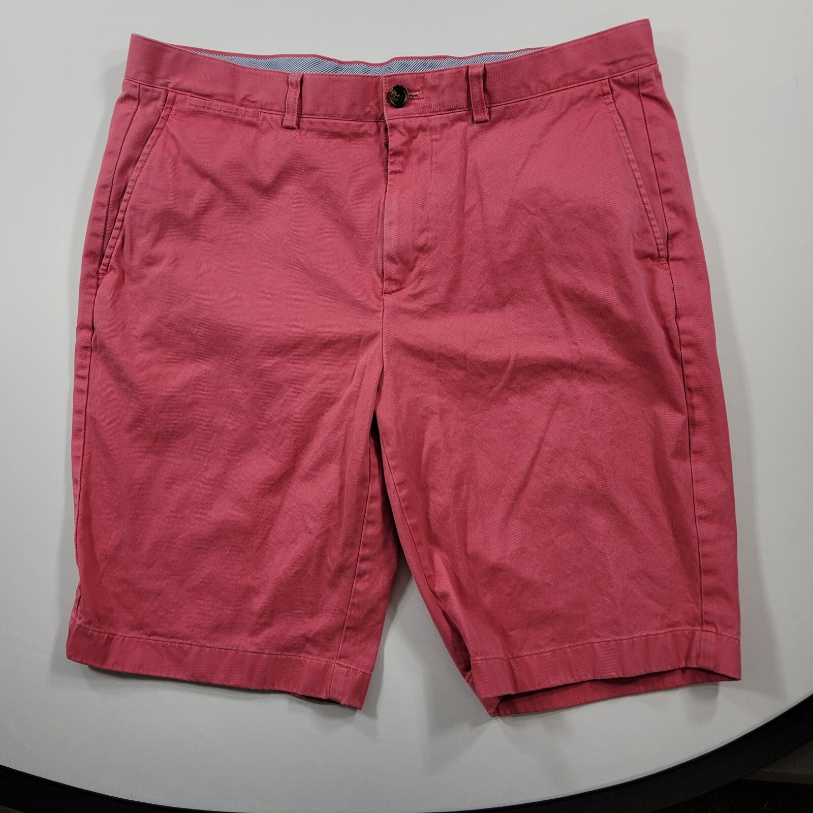 Brooks Brothers Chino Shorts Mens 36 Strawberry Red Stretch Cotton thumbnail 2