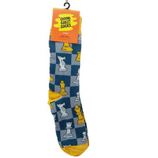 Calzino uomo donna OOOH YEAH! Gioco Scacchi Gioco da Tavolo Set Cavaliere Pegno Castello Grigio Oro