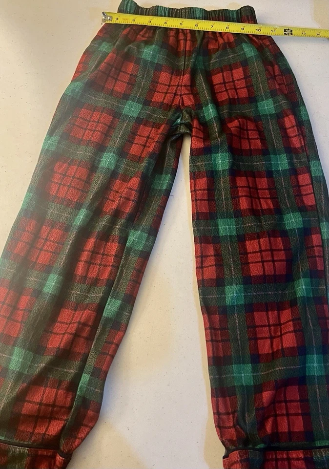 WONDERshop Unisex Niños Pijama Conjunto Pantalones y Bata Rojo Cuadros Ropa de Dormir Vacaciones Foto 4 de 4