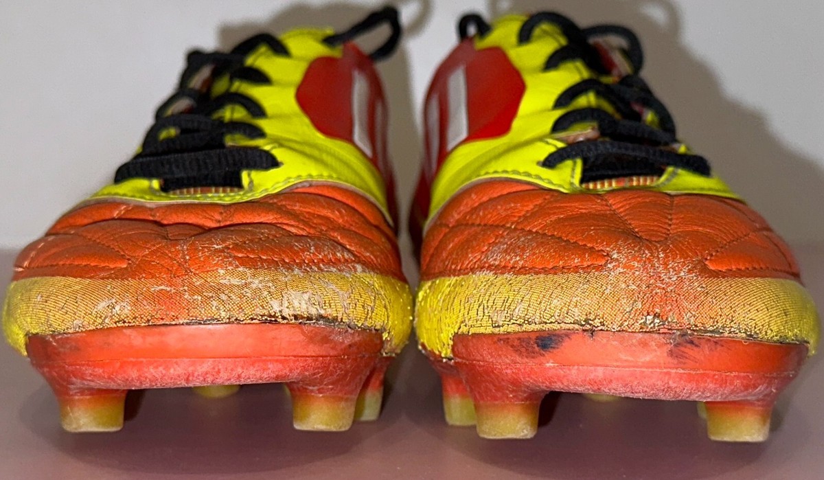 ADIDAS F50 Adizero FG Leather Red Yellow Mens Soccer Cleats