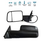 Pair Towing Mirrors Power Heated Signal Fits 2012-2018 Dodge Ram 5500 Black