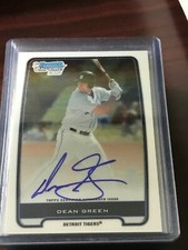 2012 Bowman Chrome Prospect Autographs #BCP52 Dean Green TIGERS!