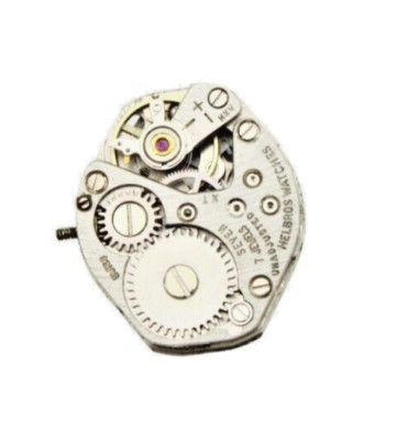 FHF Model 69-21 Used 7 Jewels Watch Movement 6.75 x 8''' = 15.3 x 18 mm Runs