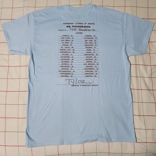 Tyler The Creator CMIYGL Tour T-Shirt w/ Dates Merch | eBay