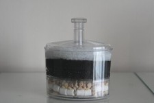 Acquario Piccolo Angolo Filtro Aria Con Media 10 x 7 x 10 CM Pesce Vasche Filtro