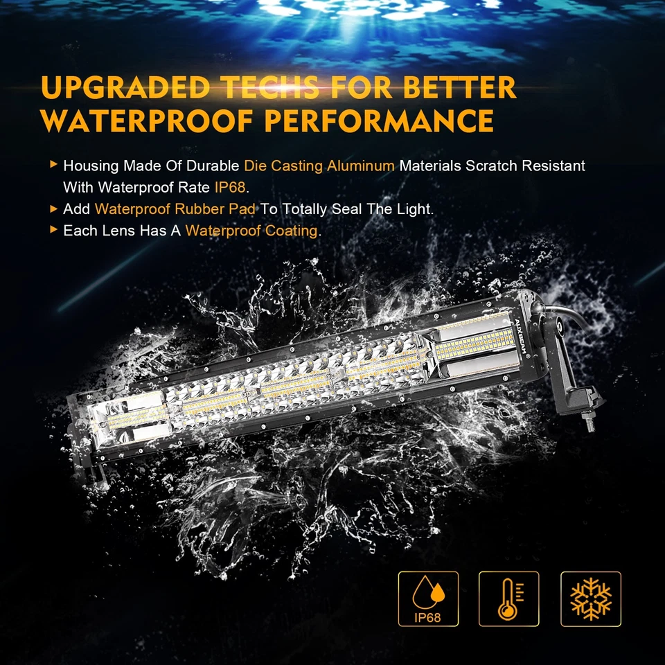 Kit de barra de luz de trabajo LED flash estroboscópico de 22 pulgadas AUXBEAM para Dodge Ram 1500 2500 3500 Foto 4 de 4