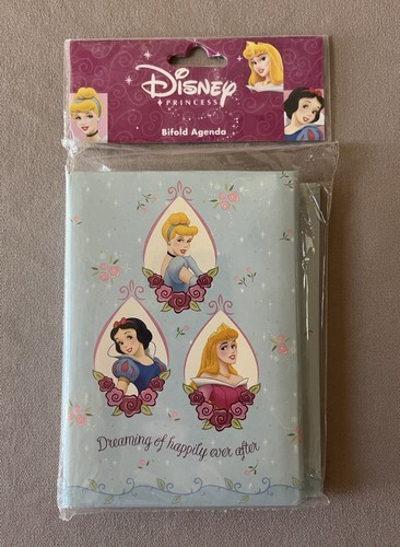 Disney Princess Pink Bifold Agenda~Address Book & Blank Notepad, New In Package! - Picture 3 of 8