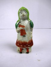 Vintage Occupied Japan Porcelain Figurines Baby Girl Holding Doll Decorative "F6