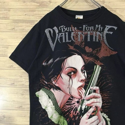 Remake Bullet For My Valentine Band Retro Style Black Unisex T shirt Reprint