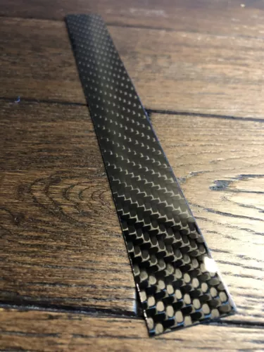Real Carbon Fibre Veneer Sheet Flexible 3M Self Adhesive 1m x 25mm High Quality
