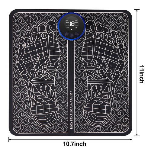 Electric Foot Massager Pad Blood Circulation Muscle Stimulator Mat Foldable - Picture 10 of 12