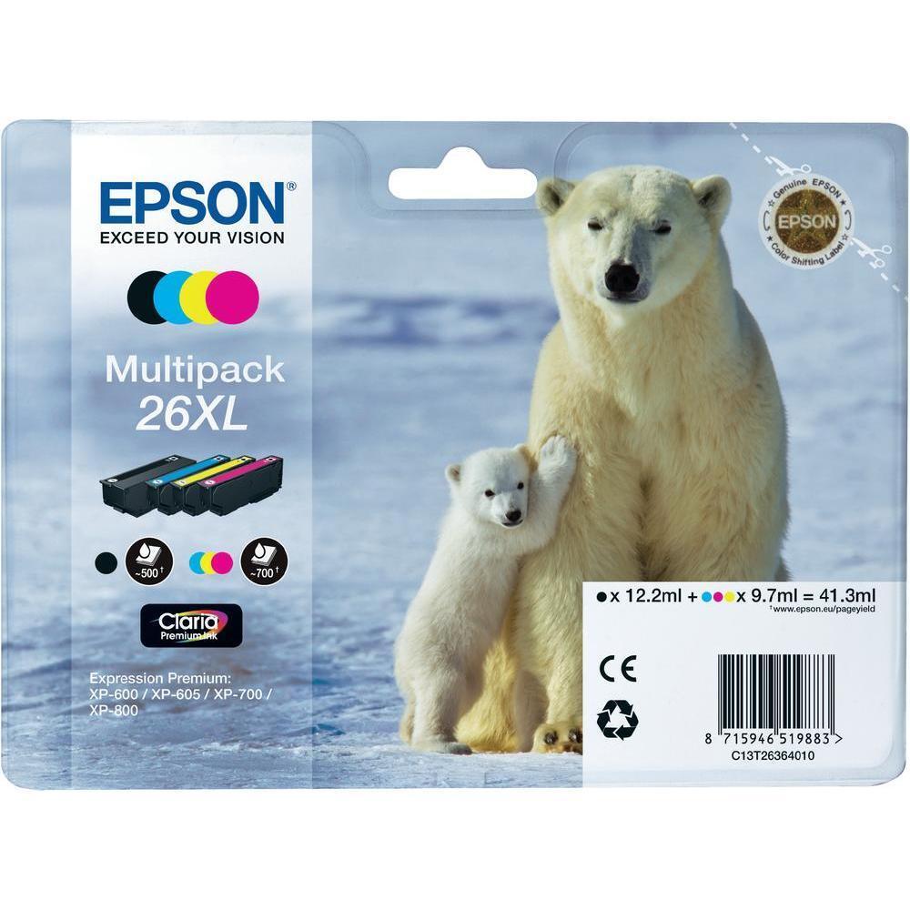 Genuine Epson 26XL Multipack T2636 Ink Cartridges forXP-510 XP-615 XP-800 XP-720 Nowy przyjazd, ograniczona wyprzedaż