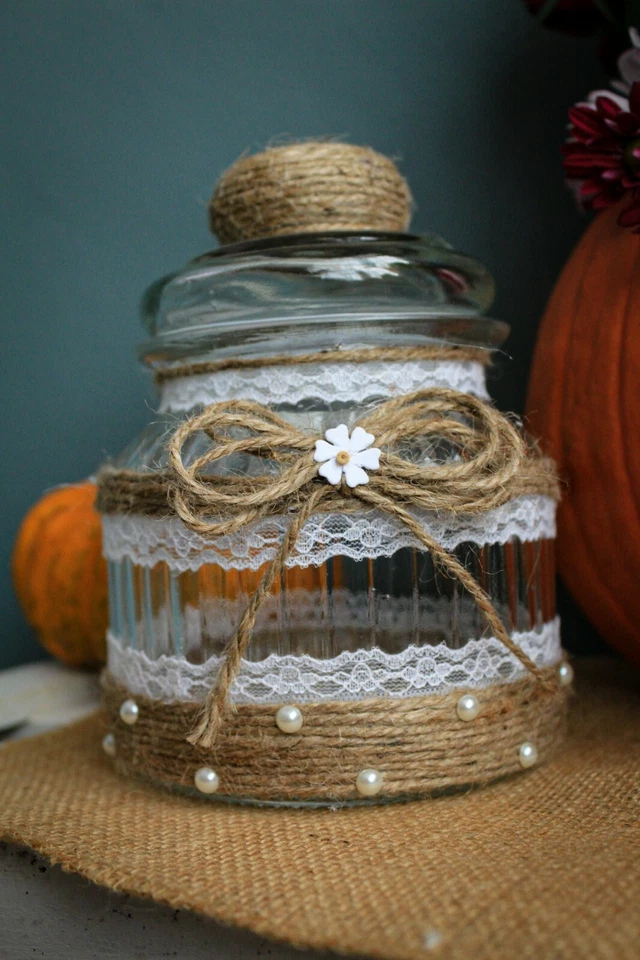 Rustic Glass Jar - Image 2 of 2