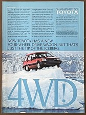 Toyota Tercel PRINT AD 4WD SR5 wagon rouge juste la pointe de l'iceberg