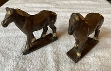 Reduced Price Vtg 1930s-40s Horse Brown Set of 2 Auburn Inc. Made in USA