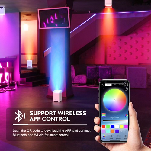 108W Battery Powered LED Uplight RGBWA+UV Wifi APP DMX Wireless Par Light Show - Picture 6 of 17